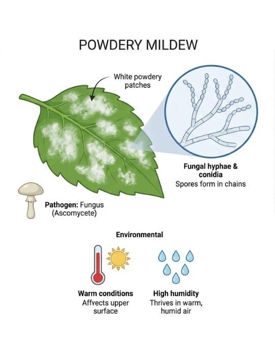 Powdery Mildew vs. Downy Mildew: Two Threats - One Solution 17 Powdery Mildew Illustration-Science